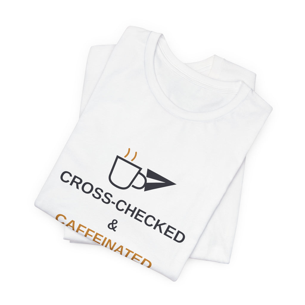 Cross-Checked and Caffeinated Tee — Aviation-Inspired Coffee Shirt