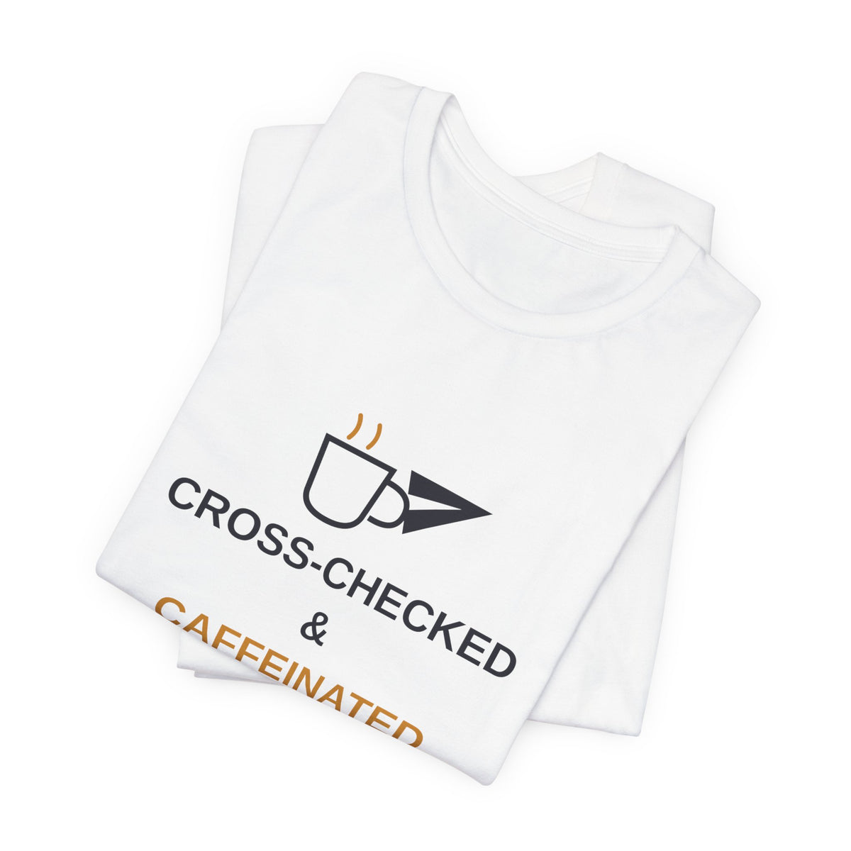 Cross-Checked and Caffeinated Tee — Aviation-Inspired Coffee Shirt