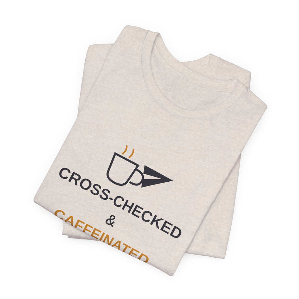 Cross-Checked and Caffeinated Tee — Aviation-Inspired Coffee Shirt
