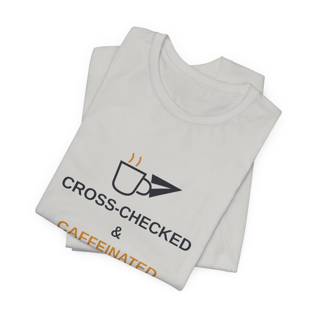 Cross-Checked and Caffeinated Tee — Aviation-Inspired Coffee Shirt
