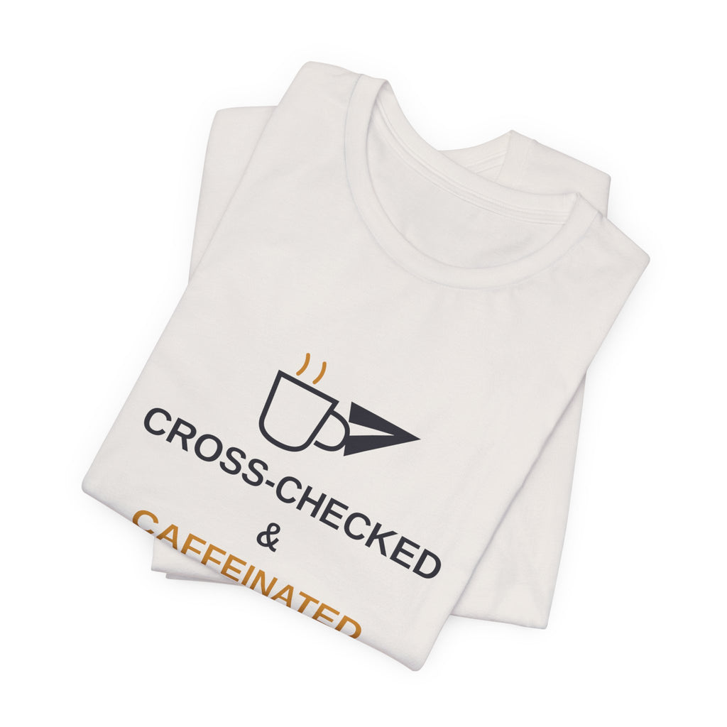 Cross-Checked and Caffeinated Tee — Aviation-Inspired Coffee Shirt