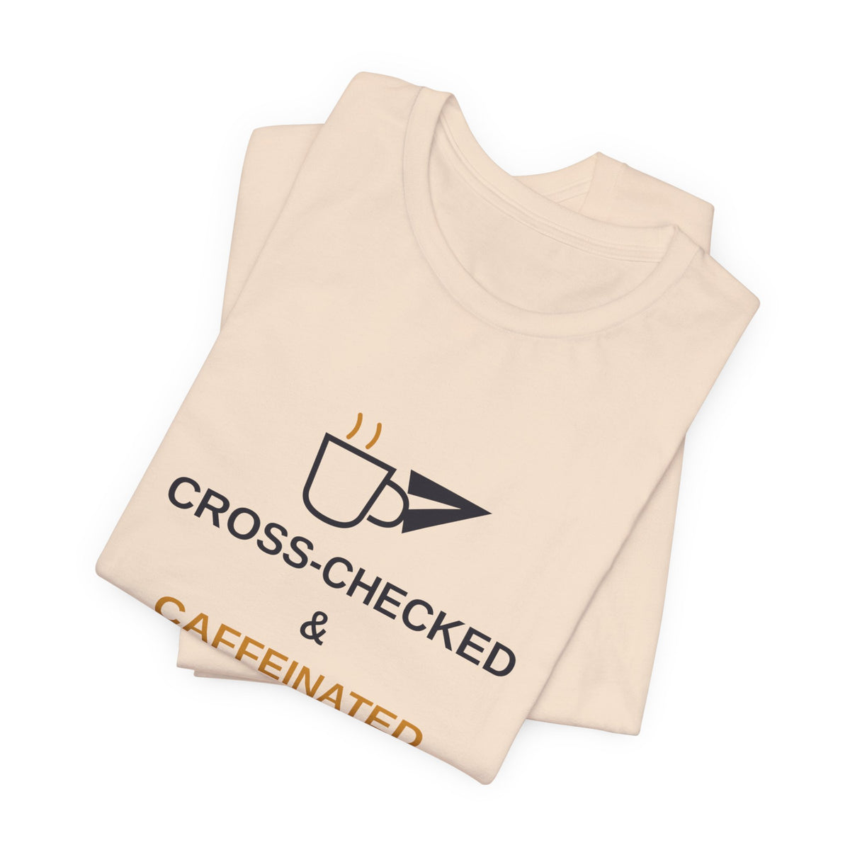 Cross-Checked and Caffeinated Tee — Aviation-Inspired Coffee Shirt
